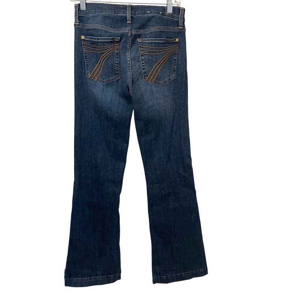 7 For All Mankind Dojo Flare Jeans Dark Wash 7 Pocket Size 27